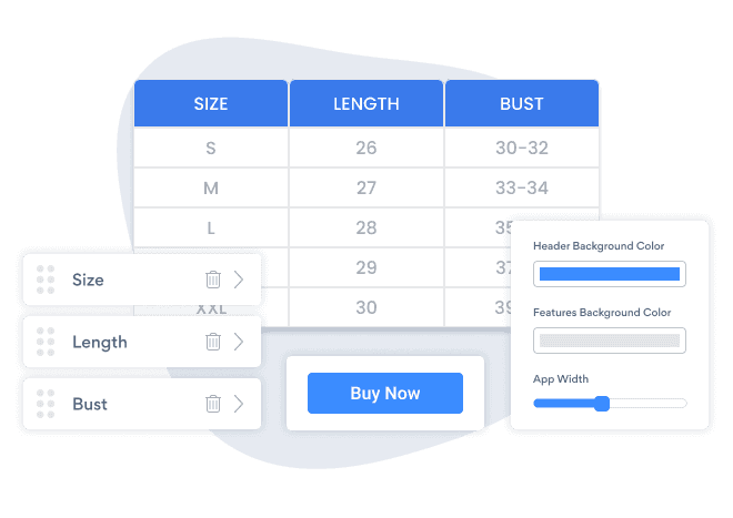 Size Chart info section 1